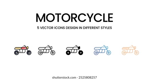 Conjunto de iconos de vector de motocicleta