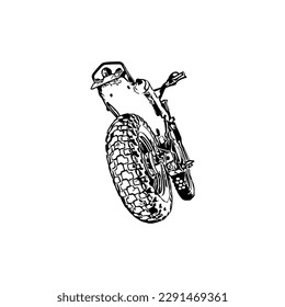 Ilustración de los vectores de motocicletas, página de coloreado de motocicletas para libros y dibujos, motocicleta de arte de línea
