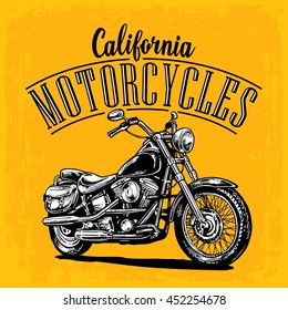 Motorcycle. Vector illustration isolated on background