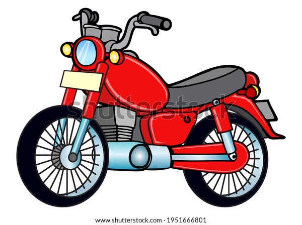motorcycle vector illustration,\
isolated on white\
background.top view