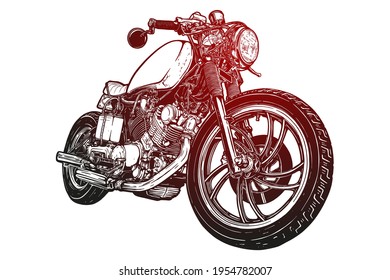 Motorcycle vector illustration - Out line