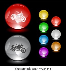 Motorcycle. Vector interface element.