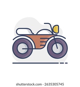 Motorcycle vector isolated icon. Graph symbol for travel and tourism web site and apps design, logo, app, UI