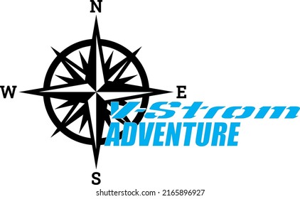 motorcycle vector logo adveture v strom