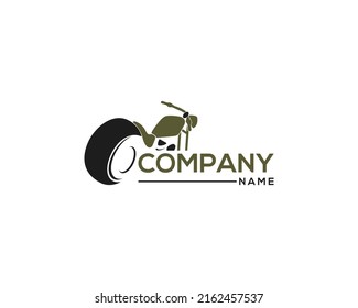 Design des Vectorlogos für Motorräder. Bike-Vektorgrafik auf weißem Hintergrund.