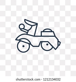 Motorcycle vector outline icon isolated on transparent background, high quality linear Motorcycle transparency concept can be used web and mobile