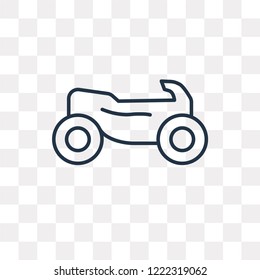 Motorcycle vector outline icon isolated on transparent background, high quality linear Motorcycle transparency concept can be used web and mobile