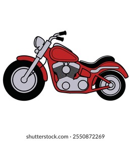 motorcycle vector style on white background, illustration design