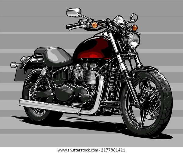motorcycle vector\
template for design\
needs