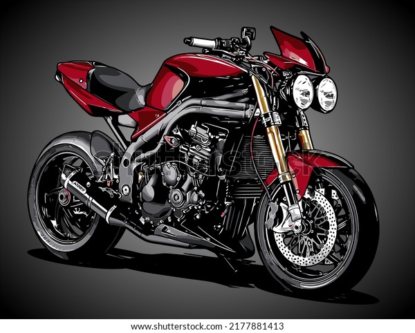 motorcycle vector\
template for design\
needs