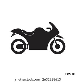 motorcycle vehicle flat icon vector