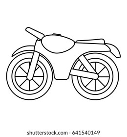 motorcycle vehicle isolated icon