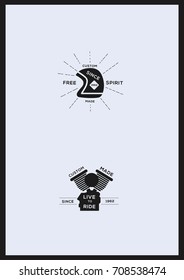 Motorcycle Vintage Custom Logo. Vector illustration