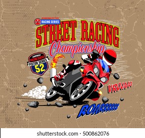 Motorcycle vintage design vector art