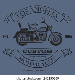 Motorcycle vintage graphics, t-shirt typography, Vintage vector illustration