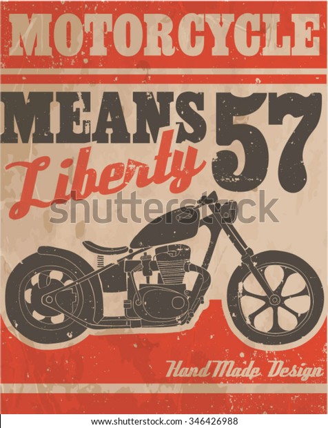 motorcycle vintage label
