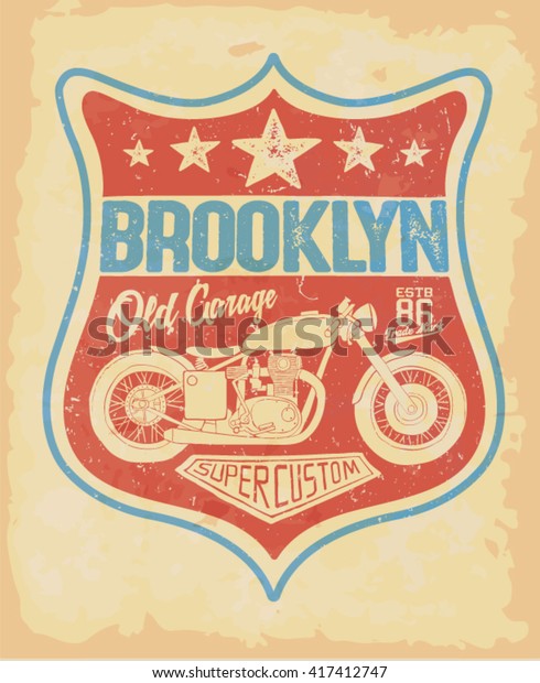 Motorcycle. Vintage motorcycle label. motorcycle\
typography t-shirt printing\
design.