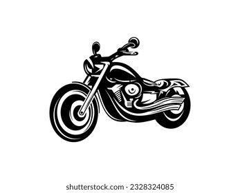 Motorcycle Vintage logo concept in black and white colors isolated vector illustration