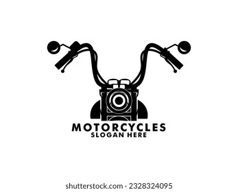Motorcycle Vintage logo concept in black and white colors isolated vector illustration