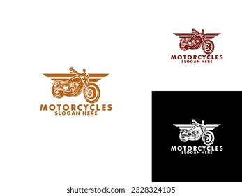 Motorcycle Vintage logo concept  isolated vector illustration
