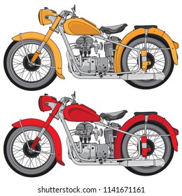 motorcycle vintage style, vector EPS 10