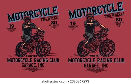 Motorcycle vintage t shirt design