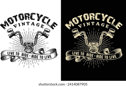 Motorcycle vintage t shirt design ride