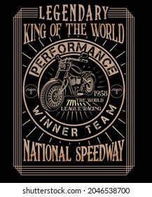 motorcycle vintage typography t-shirt design.