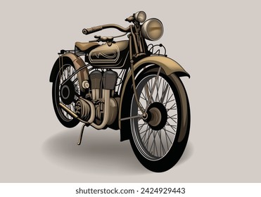 Motorcycle vintage vector for background design.