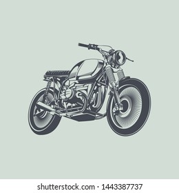 motorcycle vintage vector design for t shirt