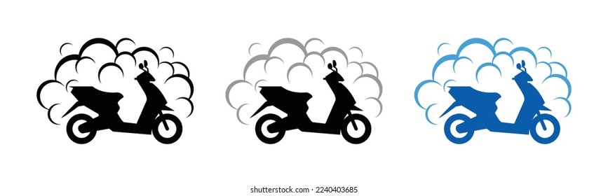 Vector de icono de lavado de motocicletas. Símbolo del símbolo del icono de lavado de motocicletas. Limpieza de motocicleta con icono de burbujas de jabón para aplicaciones o sitios web, ilustración de símbolo