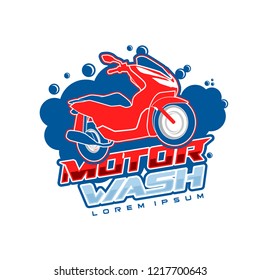 Motorcycle Wash Logo Template