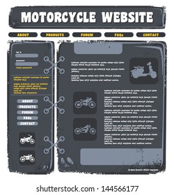 motorcycle web page template
