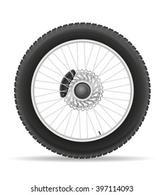 motorcycle wheel tire from the disk vector illustration isolated on white background