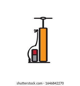 Motorrad-Windpumpe Symbol Vektorillustration für einfache Linienführung