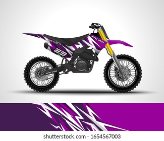 Motorcycle wrap decal and vinyl sticker design. Vector illustration.