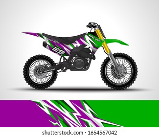 Motorcycle wrap decal and vinyl sticker design. Vector illustration.