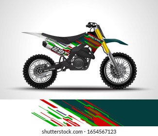 Motorcycle wrap decal and vinyl sticker design. Vector illustration.