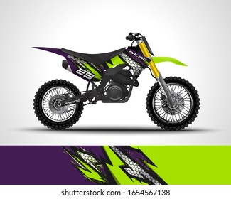 Motorcycle wrap decal and vinyl sticker design. Vector illustration.