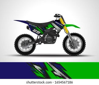 Motorcycle wrap decal and vinyl sticker design. Vector illustration.