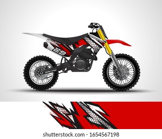 Motorcycle wrap decal and vinyl sticker design. Vector illustration.