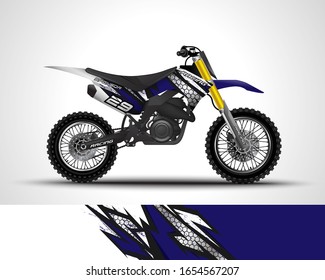 Motorcycle wrap decal and vinyl sticker design. Vector illustration.
