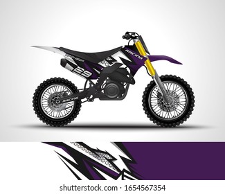 Motorcycle wrap decal and vinyl sticker design. Vector illustration.