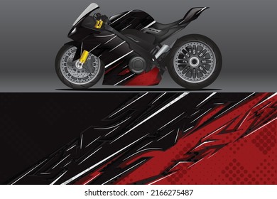 Diseño de calcomanías de envoltura de motocicleta y pegatinas de vinilo. Ilustración vectorial.