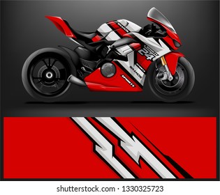 Motorcycle wrap design. ready print concept for vinyl wrap and motorcycle decal
