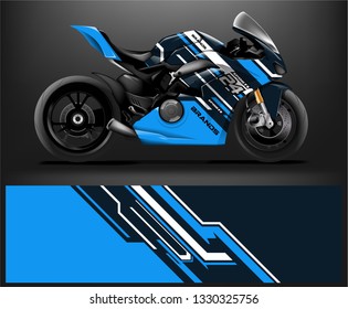 Motorcycle wrap design. ready print concept for vinyl wrap and motorcycle decal