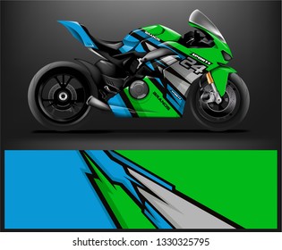 Motorcycle wrap design. ready print concept for vinyl wrap and motorcycle decal