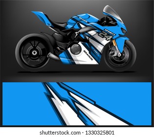Motorcycle wrap design. ready print concept for vinyl wrap and motorcycle decal