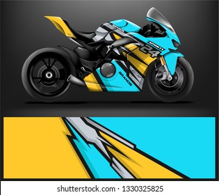 Motorcycle wrap design. ready print concept for vinyl wrap and motorcycle decal