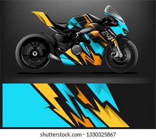 Motorcycle wrap design. ready print concept for vinyl wrap and motorcycle decal
